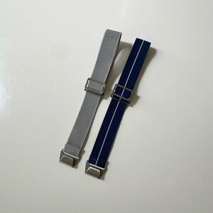 Gray and Blue Adjustable Straps